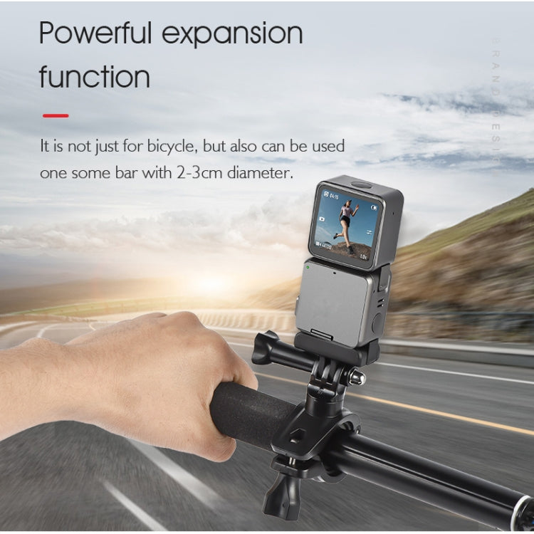 STARTRC Upgrade Bike Handlebar Fixed Mount Holder For DJI OSMO 360 / Action 3 / Action 2 / OSMO Action (Black) - Mount & Holder by STARTRC | Online Shopping UK | buy2fix