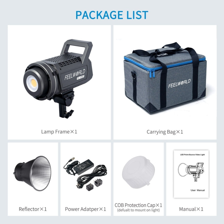 FEELWORLD FL125D 125W Daylight Point Source Video Light, Bluetooth APP Control(AU Plug) by FEELWORLD