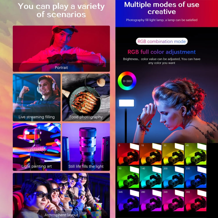 YELANGU LW140RGB 140 LEDs RGB Studio Light Video & Photo Fill Light (Black) - by YELANGU | Online Shopping UK | buy2fix