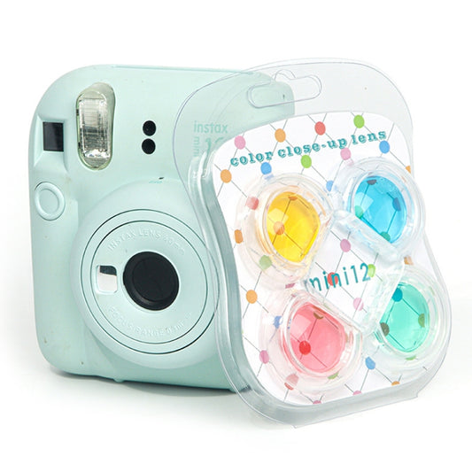 For Fujifilm Instax mini 12 4-in-1 Jelly Four Colors Camera Filter by buy2fix