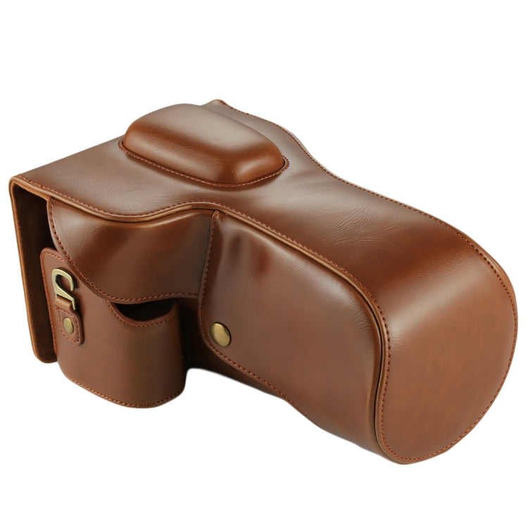 Full Body Camera PU Leather Case Bag for Nikon D7200 / D7100 / D7000 (18-200 / 18-140mm Lens) (Brown) - Leather Bag by buy2fix | Online Shopping UK | buy2fix