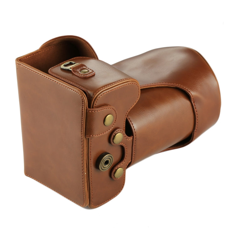 Full Body Camera PU Leather Case Bag for Nikon D7200 / D7100 / D7000 (18-200 / 18-140mm Lens) (Brown) - Leather Bag by buy2fix | Online Shopping UK | buy2fix