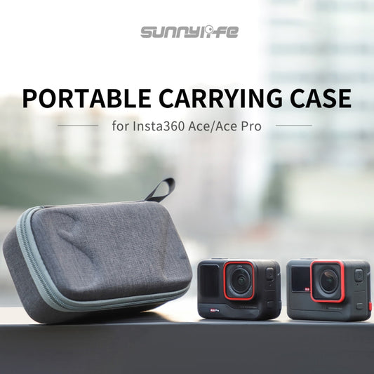 For Insta360 Ace / Ace Pro Sunnylife Portable Carrying Case Handbag Mini Travel Case Organizer Protective Bag (Black) by Sunnylife