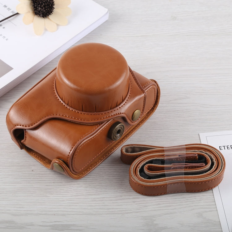 Full Body Camera PU Leather Case Bag with Strap for Fujifilm X100F (Brown) - Leather Bag by buy2fix | Online Shopping UK | buy2fix