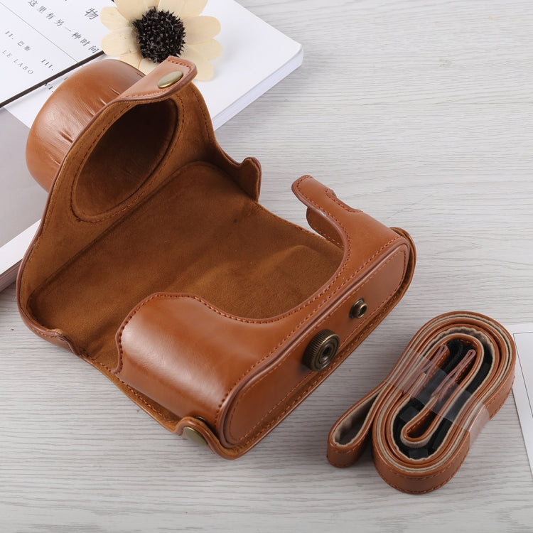 Full Body Camera PU Leather Case Bag with Strap for Fujifilm X100F (Brown) - Leather Bag by buy2fix | Online Shopping UK | buy2fix