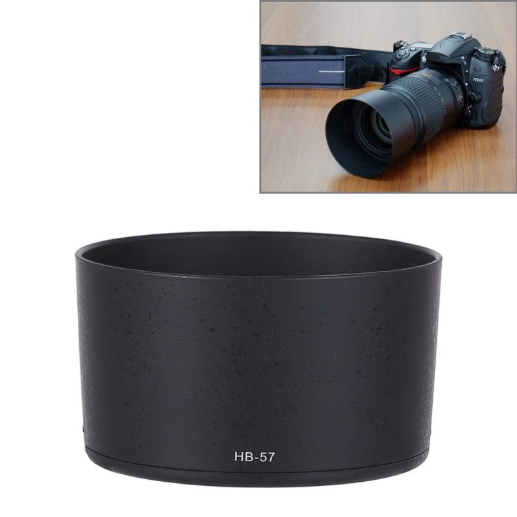 HB-57 Lens Hood Shade for Nikon AF-S 55-300mm F4.5-5.6G ED VR Lens - Lens Hood by buy2fix | Online Shopping UK | buy2fix
