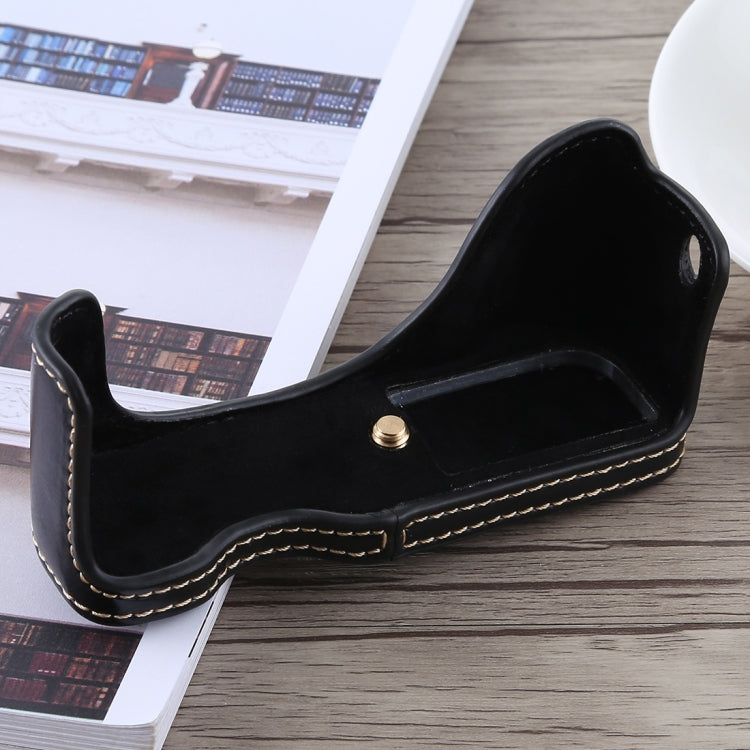 1/4 inch Thread PU Leather Camera Half Case Base for Canon G7 X Mark II (Black) - Half Case by buy2fix | Online Shopping UK | buy2fix