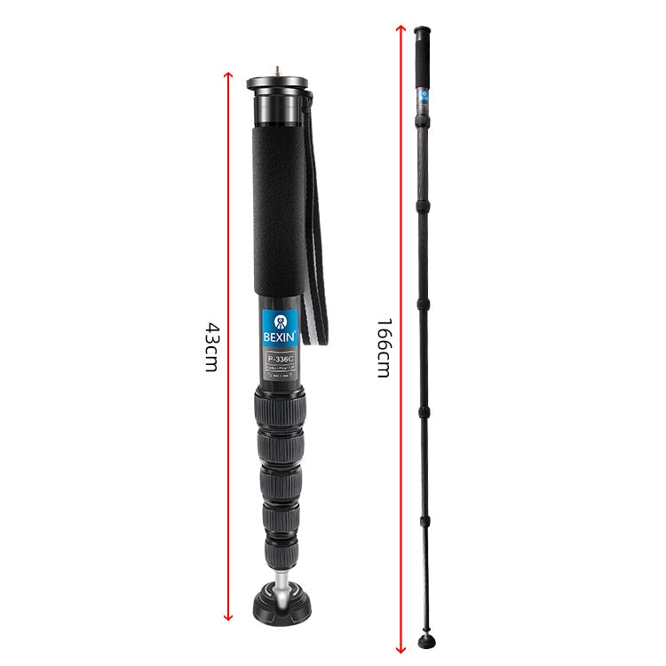 BEXIN P336C Camera Carbon Fiber Monopod Travel Live Selfie Bracket Holder - Monopods by BEXIN | Online Shopping UK | buy2fix