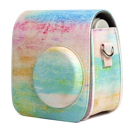 Rainbow Oil painting Pattern PU Leather Protective Camera Case Bag For FUJIFILM Instax Mini 7S / 7C Camera by buy2fix