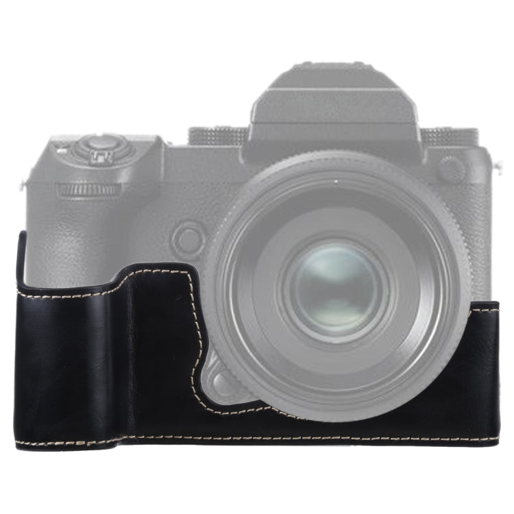 1/4 inch Thread PU Leather Camera Half Case Base for FUJIFILM GFX 50S (Black) - Half Case by buy2fix | Online Shopping UK | buy2fix