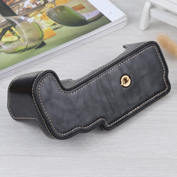 1/4 inch Thread PU Leather Camera Half Case Base for FUJIFILM GFX 50S (Black) - Half Case by buy2fix | Online Shopping UK | buy2fix