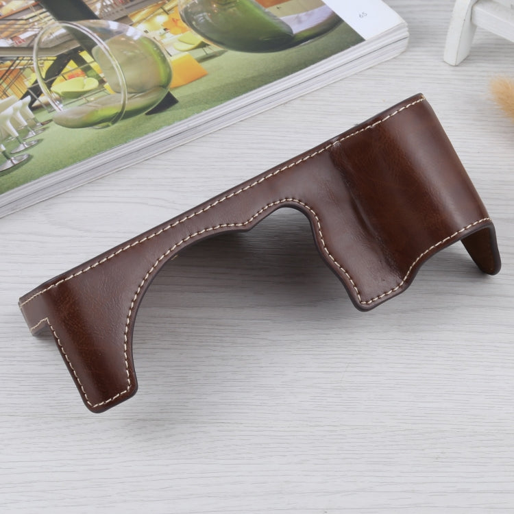 1/4 inch Thread PU Leather Camera Half Case Base for FUJIFILM GFX 50S (Coffee) - Half Case by buy2fix | Online Shopping UK | buy2fix