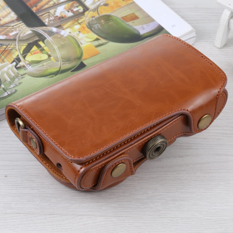 Full Body Camera PU Leather Case Bag with Strap for Samsung Galaxy Camera EK-GC100 / EK-GC110 / EK-GC200(Brown) - Leather Bag by buy2fix | Online Shopping UK | buy2fix