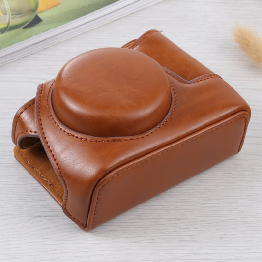 Full Body Camera PU Leather Case Bag for Sony ZV-1(Brown) by buy2fix