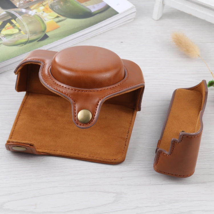 Full Body Camera PU Leather Case Bag for Sony ZV-1(Brown) by buy2fix