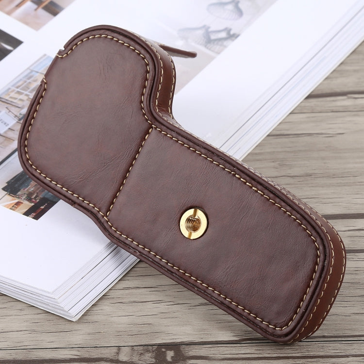 1/4 inch Thread PU Leather Camera Half Case Base for Canon EOS 5D Mark IV / 5D Mark III(Coffee) - Half Case by buy2fix | Online Shopping UK | buy2fix