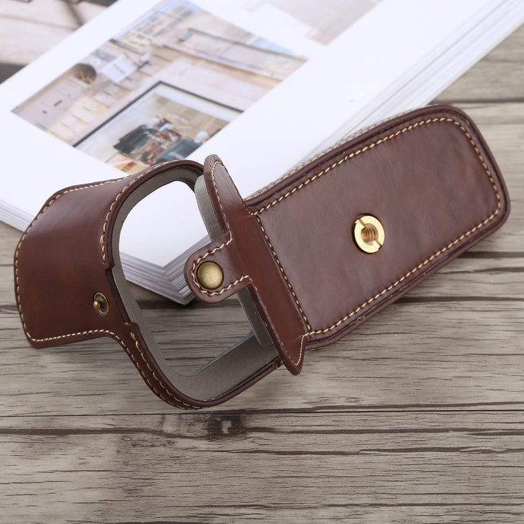 1/4 inch Thread PU Leather Camera Half Case Base for Canon EOS 5D Mark IV / 5D Mark III(Coffee) - Half Case by buy2fix | Online Shopping UK | buy2fix