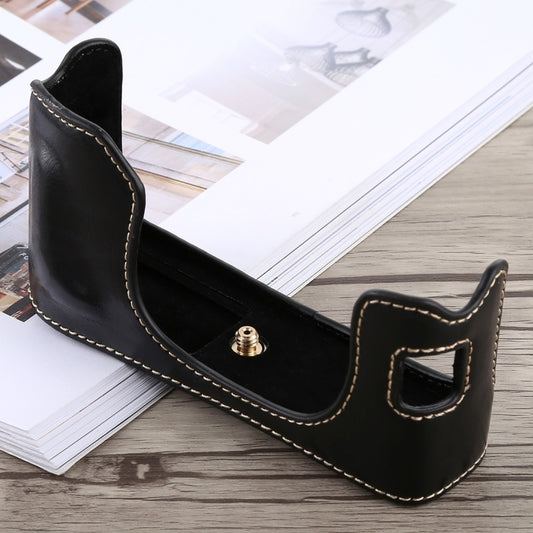 1/4 inch Thread PU Leather Camera Half Case Base for FUJIFILM X100F (Black) - Half Case by buy2fix | Online Shopping UK | buy2fix