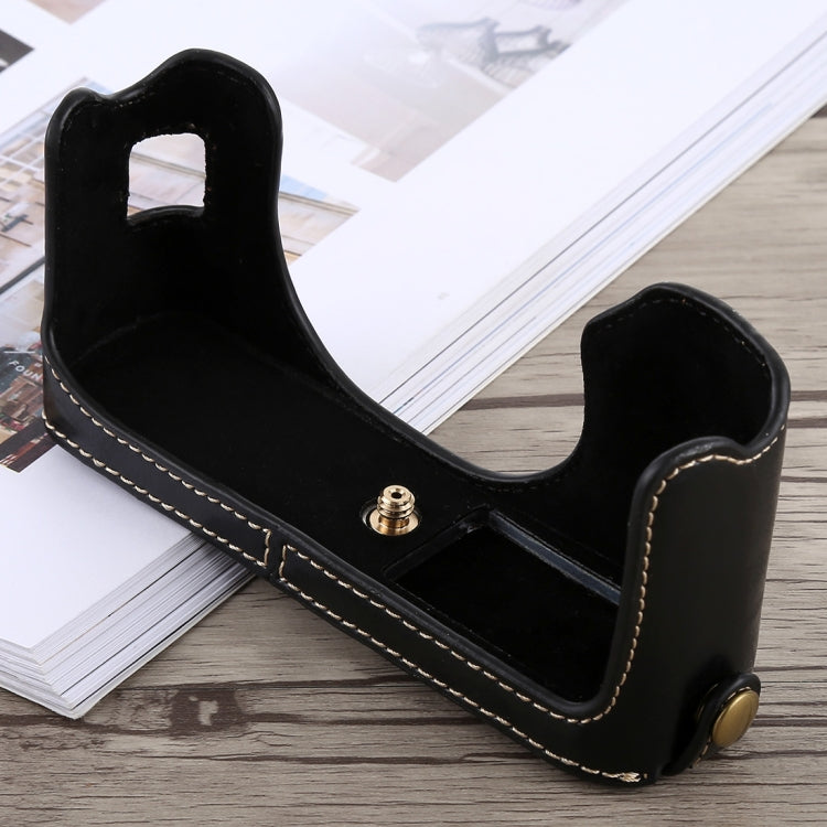 1/4 inch Thread PU Leather Camera Half Case Base for FUJIFILM X100F (Black) - Half Case by buy2fix | Online Shopping UK | buy2fix