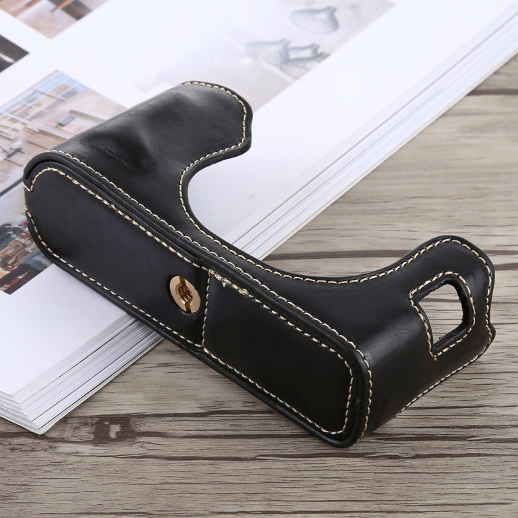 1/4 inch Thread PU Leather Camera Half Case Base for FUJIFILM X100F (Black) - Half Case by buy2fix | Online Shopping UK | buy2fix