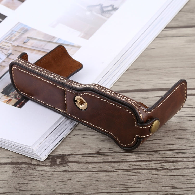 1/4 inch Thread PU Leather Camera Half Case Base for FUJIFILM X-T10 / X-T20 (Coffee) by buy2fix