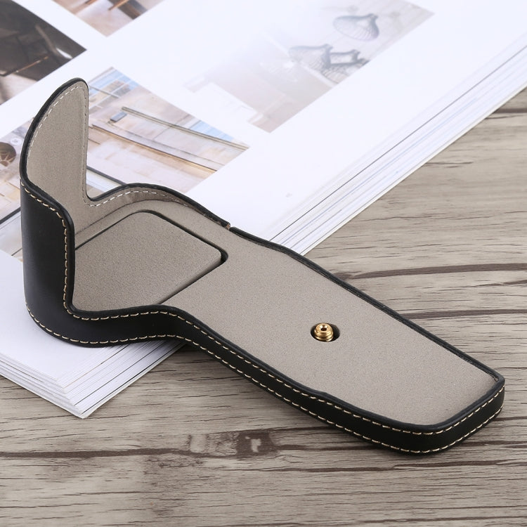 1/4 inch Thread PU Leather Camera Half Case Base for Canon EOS 6D / 6D Mark II (Black) - Camera Accessories by buy2fix | Online Shopping UK | buy2fix