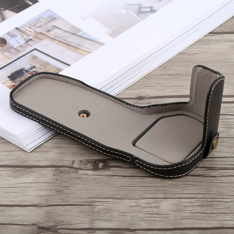 1/4 inch Thread PU Leather Camera Half Case Base for Canon EOS 6D / 6D Mark II (Black) - Camera Accessories by buy2fix | Online Shopping UK | buy2fix