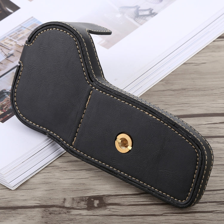 1/4 inch Thread PU Leather Camera Half Case Base for Canon EOS 6D / 6D Mark II (Black) - Camera Accessories by buy2fix | Online Shopping UK | buy2fix