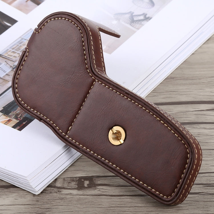 1/4 inch Thread PU Leather Camera Half Case Base for Canon EOS 6D / 6D Mark II (Coffee) - Half Case by buy2fix | Online Shopping UK | buy2fix