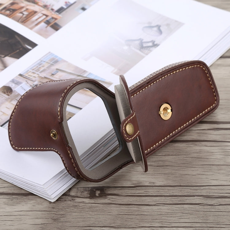 1/4 inch Thread PU Leather Camera Half Case Base for Canon EOS 6D / 6D Mark II (Coffee) - Half Case by buy2fix | Online Shopping UK | buy2fix