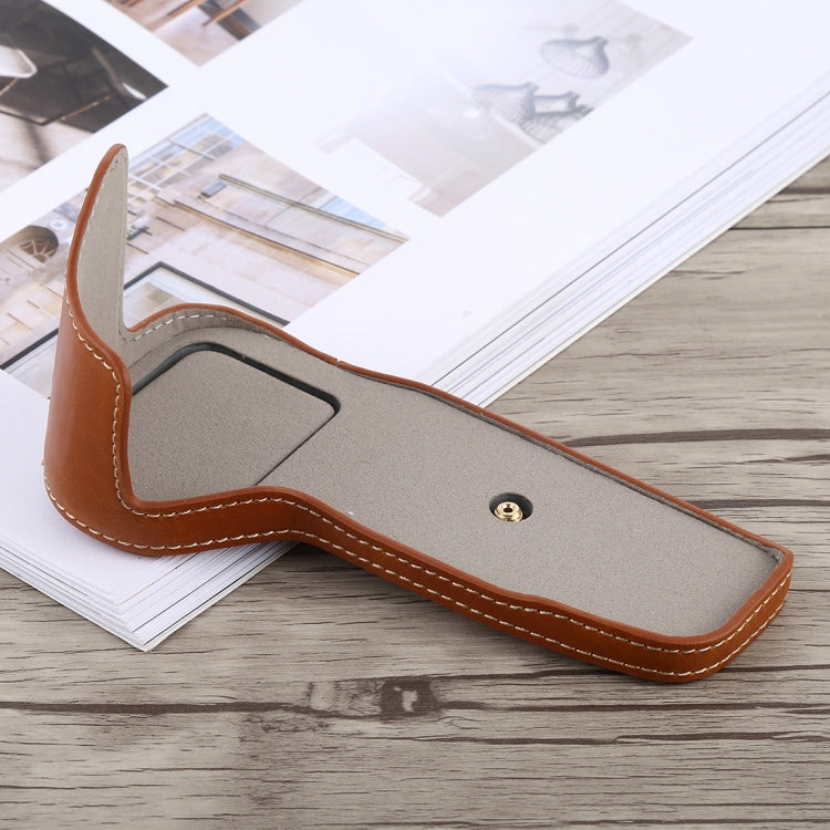 1/4 inch Thread PU Leather Camera Half Case Base for Canon EOS 6D / 6D Mark II (Brown) - Half Case by buy2fix | Online Shopping UK | buy2fix