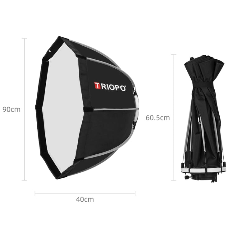 TRIOPO K90 90cm Speedlite Flash Octagon Parabolic Softbox Bowens Mount Diffuser for Speedlite - by TRIOPO | Online Shopping UK | buy2fix