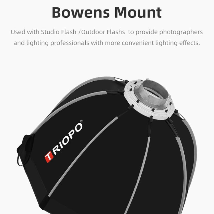 TRIOPO K90 90cm Speedlite Flash Octagon Parabolic Softbox Bowens Mount Diffuser for Speedlite - by TRIOPO | Online Shopping UK | buy2fix