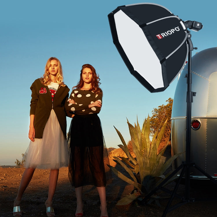 TRIOPO KS55 55cm Speedlite Flash Octagon Parabolic Softbox Diffuser with Bracket Mount Handle - by TRIOPO | Online Shopping UK | buy2fix