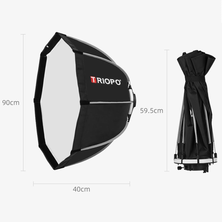 TRIOPO KS90 90cm Dome Speedlite Flash Octagon Parabolic Softbox Diffuser with Bracket Mount Handle for Speedlite - by TRIOPO | Online Shopping UK | buy2fix