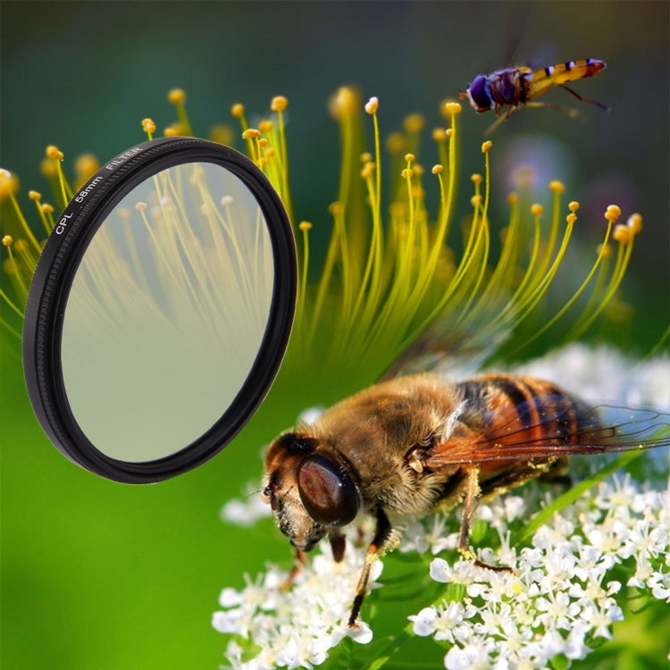 58mm 3 in 1 Round Circle CPL Lens Filter with Cap for GoPro HERO7 Black/6 /5 by JSR