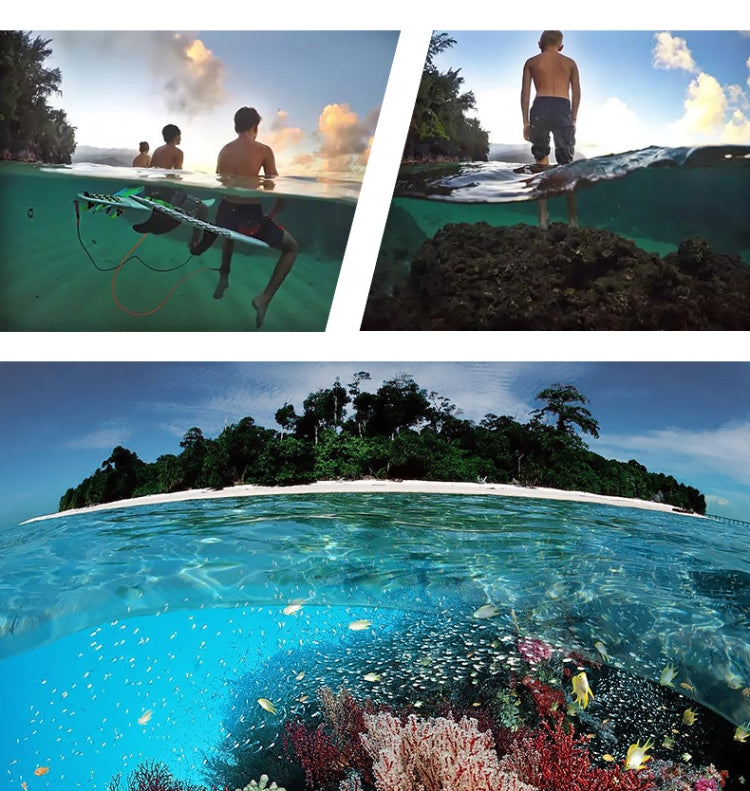 Shutter Trigger + Dome Port Lens Transparent Cover + Floating Hand Grip Diving Buoyancy Stick with Adjustable Anti-lost Strap & Screw & Wrench for GoPro HERO7 /6 /5 by buy2fix