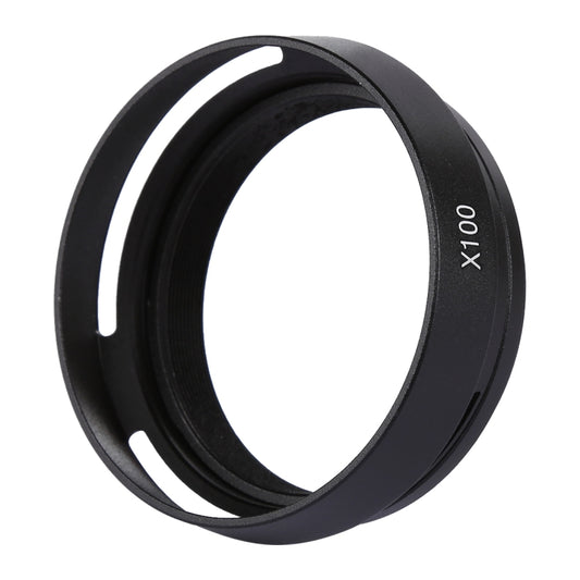 49mm Metal Vented Lens Hood for Fujifilm X100(Black) - Lens Hood by buy2fix | Online Shopping UK | buy2fix