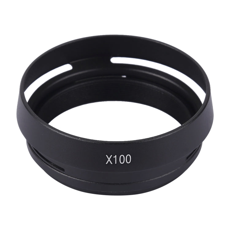 49mm Metal Vented Lens Hood for Fujifilm X100(Black) by buy2fix