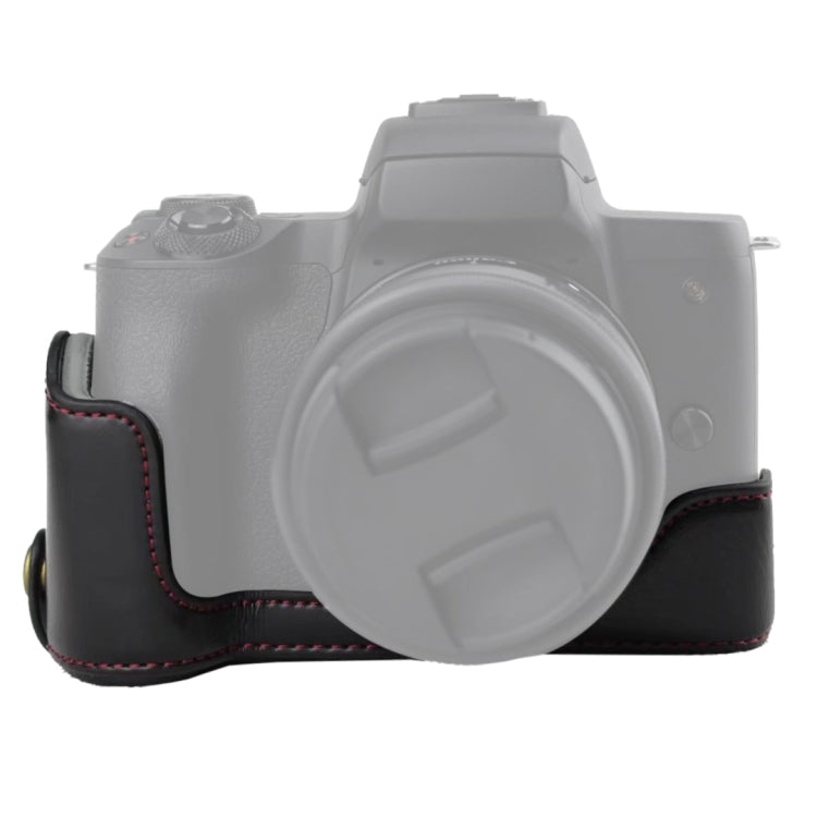 1/4 inch Thread PU Leather Camera Half Case Base for Canon EOS M50 / M50 Mark II (Black) - Half Case by buy2fix | Online Shopping UK | buy2fix