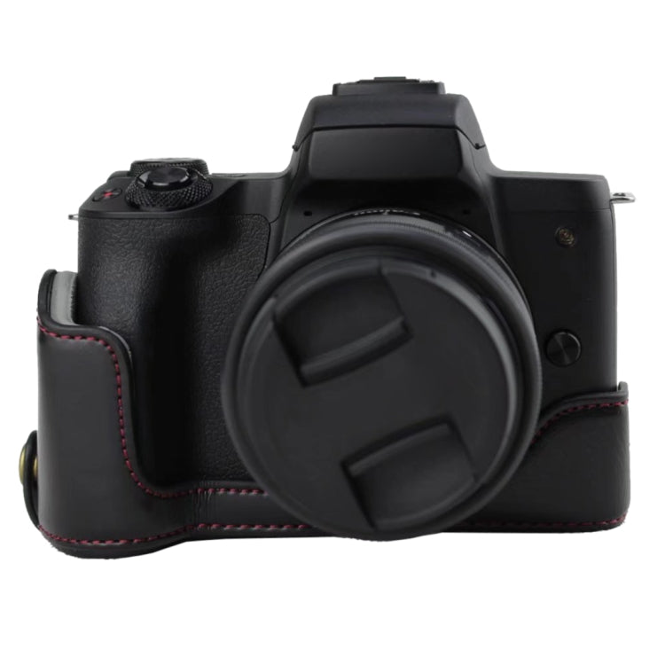 1/4 inch Thread PU Leather Camera Half Case Base for Canon EOS M50 / M50 Mark II (Black) - Half Case by buy2fix | Online Shopping UK | buy2fix