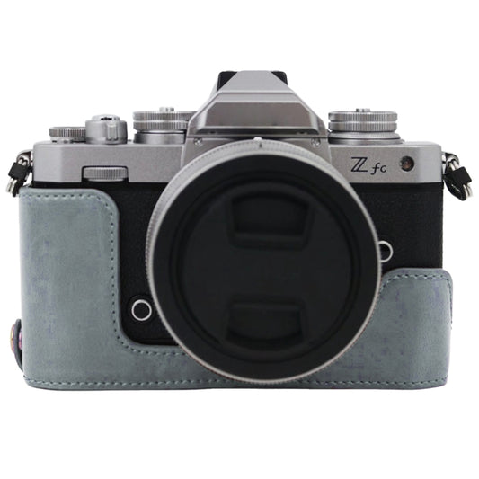 1/4 inch Thread PU Leather Camera Half Case Base for Nikon Z fc (Grey) - Half Case by buy2fix | Online Shopping UK | buy2fix