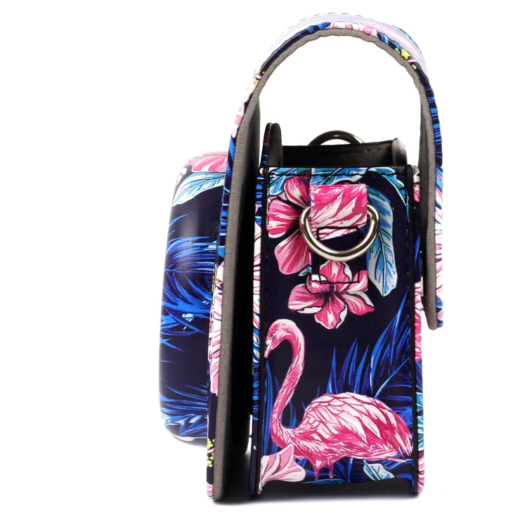 Flamingo Pattern PU Leather Protective Camera Case Bag For FUJIFILM Instax Mini90 Camera - Leather Bag by buy2fix | Online Shopping UK | buy2fix