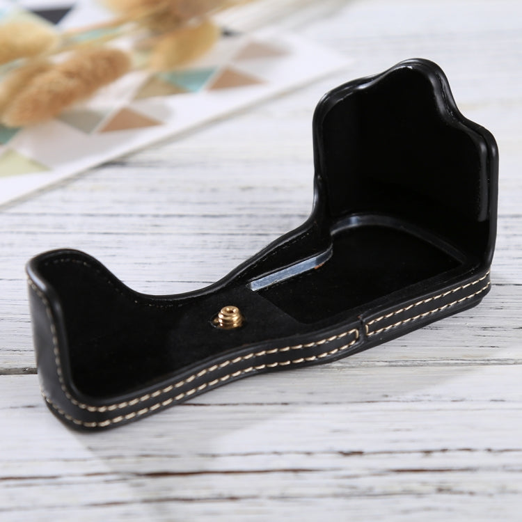 1/4 inch Thread PU Leather Camera Half Case Base for Canon EOS M3(Black) - Half Case by buy2fix | Online Shopping UK | buy2fix