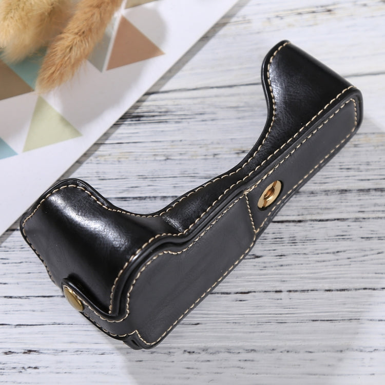 1/4 inch Thread PU Leather Camera Half Case Base for Canon EOS M3(Black) - Half Case by buy2fix | Online Shopping UK | buy2fix