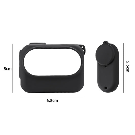 For Insta360 GO 3 Camera Body Charging Case Silicone Case with Lens Cap & Strap (White) by buy2fix
