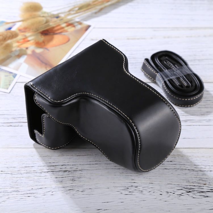 Full Body Camera PU Leather Case Bag with Strap for FUJIFILM X-A3 / X-A2/ X-M1 / X-A10 (16-50mm / 18-55mm / XF 35mm Lens)(Black) - Camera Accessories by buy2fix | Online Shopping UK | buy2fix