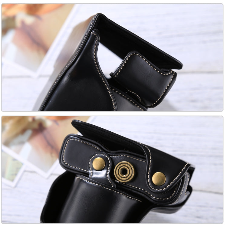 Full Body Camera PU Leather Case Bag with Strap for FUJIFILM X-A3 / X-A2/ X-M1 / X-A10 (16-50mm / 18-55mm / XF 35mm Lens)(Black) - Camera Accessories by buy2fix | Online Shopping UK | buy2fix