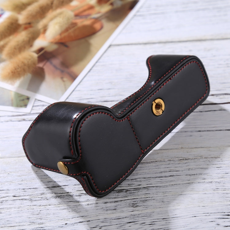 1/4 inch Thread PU Leather Camera Half Case Base for Sony A7S2 / A7R2 / A7K2 / A7 II(Black) - Half Case by buy2fix | Online Shopping UK | buy2fix