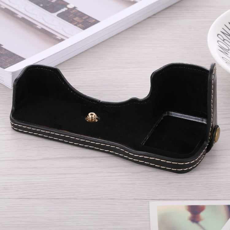1/4 inch Thread PU Leather Camera Half Case Base for Sony ILCE-A9 / A9 / A7RIII(Black) - Half Case by buy2fix | Online Shopping UK | buy2fix